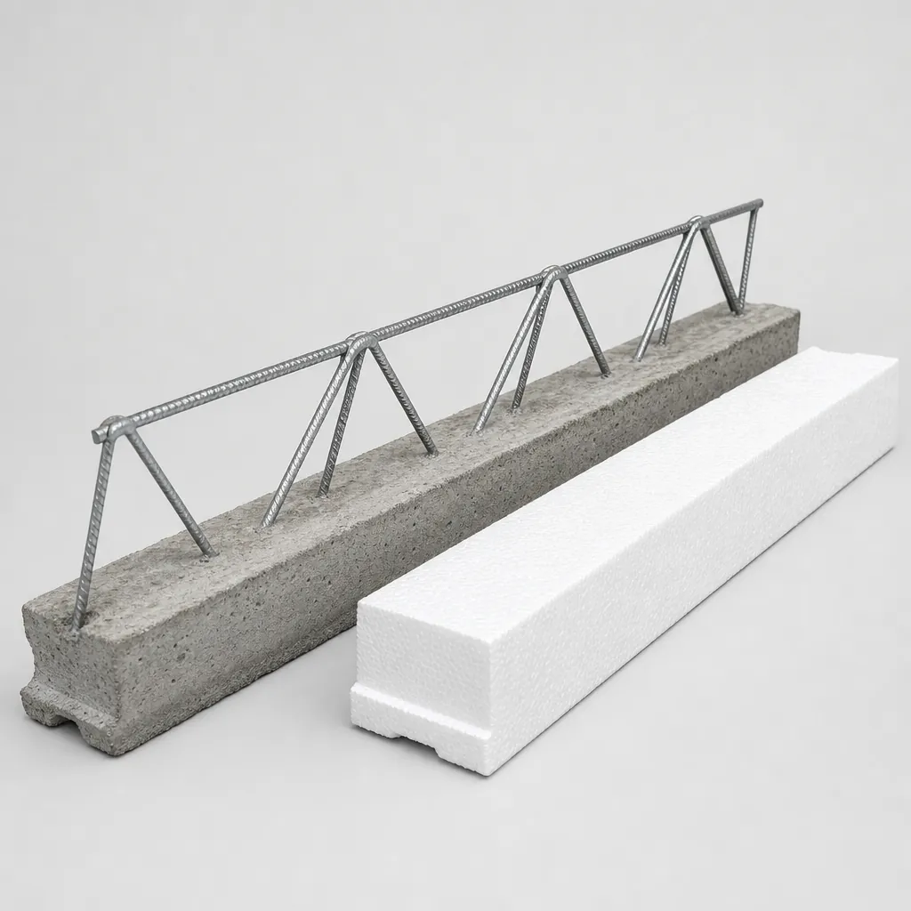 Vigota de concreto com treliça de aço da laje treliçada
